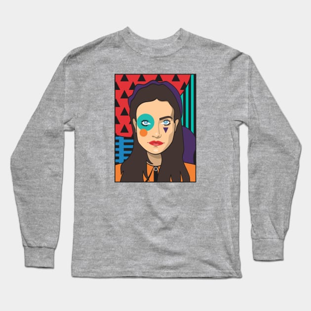 Fashion Geometric Long Sleeve T-Shirt by VD Prints